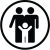 Icon of two adults and a child
