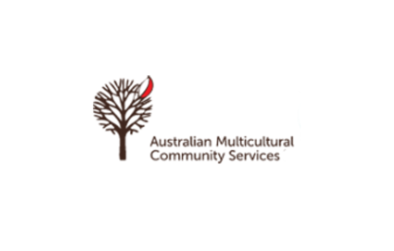 Australian Multicultural Community Service logo with tree